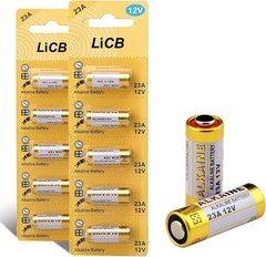 12V Alkaline 23A Batteries 10 Pack for Remote Car Doorbells Toys