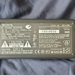 Sony AC-L10A AC Power Adapter 8.4V 1.5A Black 2-Prong US to 2-Pin