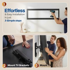 ynVISION.DESIGN Tilt TV Wall Mount for most Large TVs 55-105 in | Pulls Out 7in