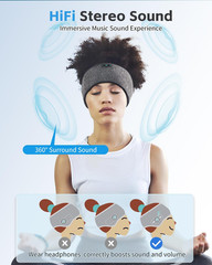 Sleep Headphones Bluetooth 6.0 Headband, 3-IN-1 Sleeping Headband Headphones for