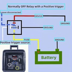 40/30 amps 12VDC 5-pin Waterproof Relay with 5-pin Wire Harness Heavy-Duty