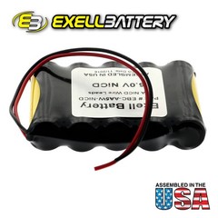 Exell 6V 1000mAh (5xAA) NiCd Custom Battery Pack w/ Wire Leads