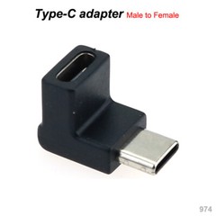 USB Type C Male Female Angle 90° Converter Adapter OTG Connector Extender Cable