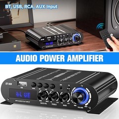 Bluetooth 5.0 Stereo Audio Receiver Amplifier 2.1 Channel Hi-Fi Amp &USB/RCA/AUX