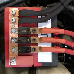 40 pcs 1/0 AWG Gauge Copper Lugs w/ BLACK & RED Heat Shrink Ring Terminals Set