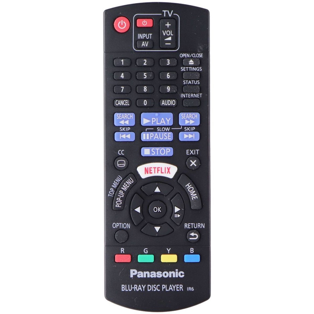 Panasonic Blu-Ray Disc Player Remote Control (N2QAYB001282) – Black