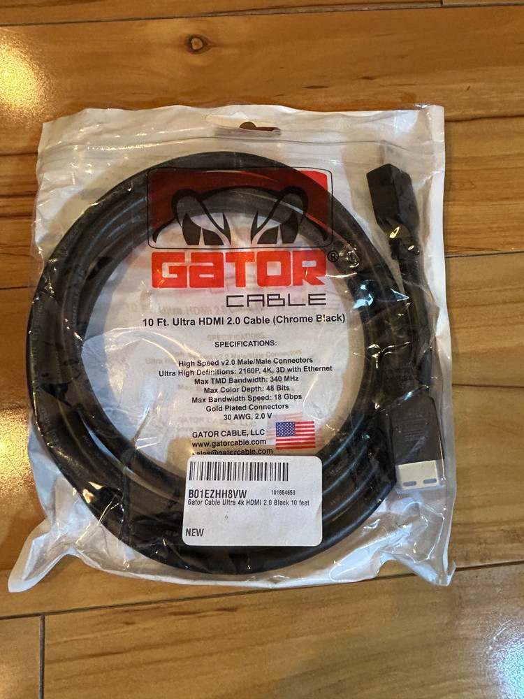GATOR Cable 10Ft. Ultra HDMI 2.9 Cable Black