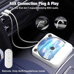 Car CD Player for CD Lovers, Road Trips, Home Listening, AUX & USB Compatible…