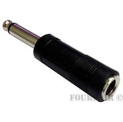 1/4″ Stereo Female Jack to 1/4″ 6.35mm Mono Male Plug Audio Converter Adapter