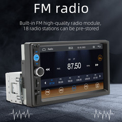 7″ Single DIN Car Stereo Radio With Wired Android Auto Carplay GPS +Back up Cam