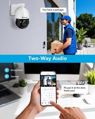 Jennov 4K 8MP PoE Security Camera Outdoor 20X Zoom PTZ Camera Human Detection