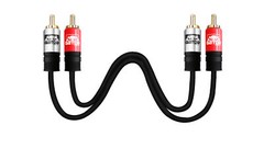 2-RCA to 2-RCA Cable Male Stereo Audio Patch Coaxial Cord L/R Gold Plated Plug