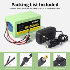 24V10Ah Rechargeable Li-ion Battery 7S4P With Charger For DIY 24V Devices