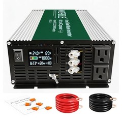 3000W Pure Sine Wave Inverter 12V/24V Auto-Detect DC to 110V/120V AC Off-Grid RV