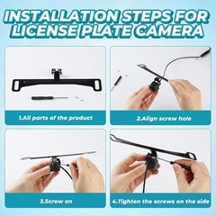 Universal Car Rear View Camera License Plate Bracket, Professional Full…