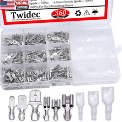 /50Pcs Nylon Spade Connectors Kit 22-10 Gauge Male and Female Wire Spade Termina