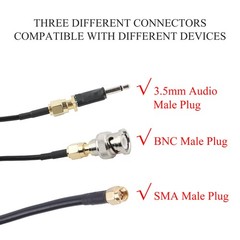 250mW YouLoop Magnetic Loop Antenna SMA with SMA to 3.5mm&SMA to BNC Adapters