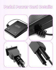 Foot Pedal and Power Cord for Singer Fashion Mate 252, Fashion Mate 362, HD110C