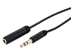 3.5mm Stereo Audio Male to Female Slim Extension Cable 3ft- 100ft Multi-Pack LOT