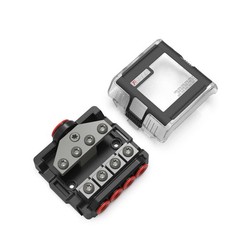 Metra VFDB4 MANL Fuse Distribution Block | 1/0 – 4 AWG In, (4) 4/8 AWG Out Bla