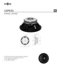 4 x B&C 12PE32 12″ Midbass Car Audio Speaker 500 Watts 8-Ohms Authorized Dealer