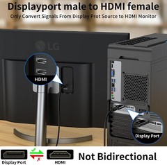 2-Pack DisplayPort to HDMI Adapter Converter Display Port DP Male to HDMI Female