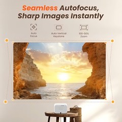 Yaber L2s 1080P Projector WiFi 6 and Bluetooth Built-in JBL Surround Sound