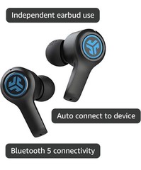 JLAB AUDIO JBUDS AIR PLAY GAMING TRUE WIRELESS EARBUDS BLACK NEW LOT 5000