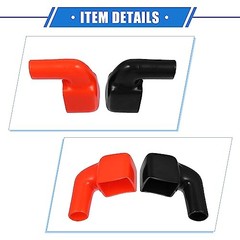 1 Pair Battery Terminal Insulation Covers, 40mm Length 10mm 0.39″ Car Battery