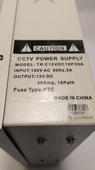 CCTV TR C12VDC16P30A 18 Channel Power Supply, 20A, PTC Fuse