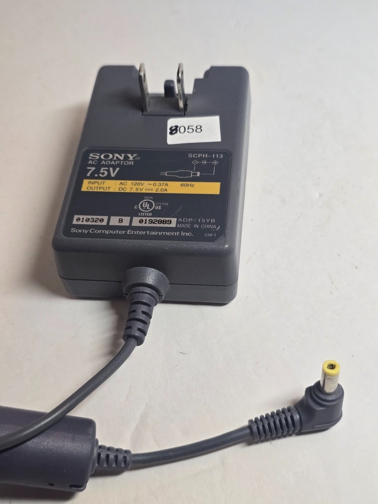 Original Sony 15W AC Power Adapter for Playstation One 7.5V Video Game Console
