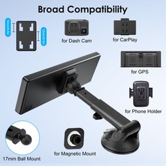 CarPlay Screen Suction Cup Mount Dashboard/Windshield Holder for7-11″Car Monitor