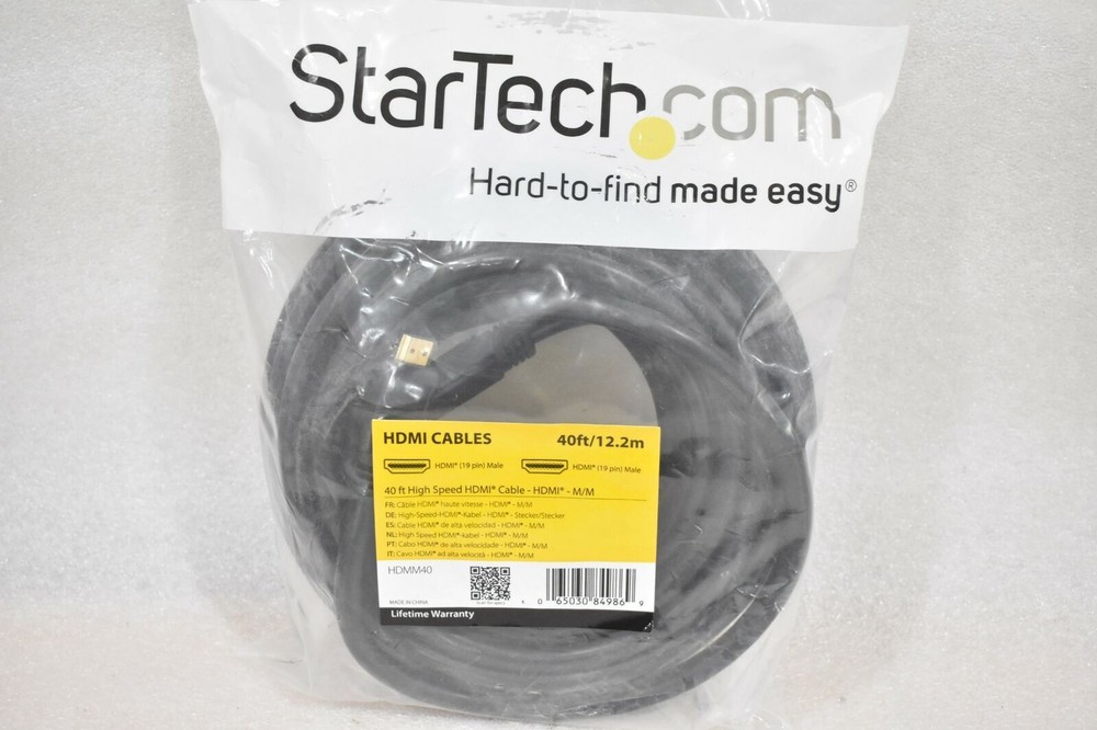 STARTECH HDMM40 40′ HIGH SPEED HDMI CABLE – HDMI – M/M