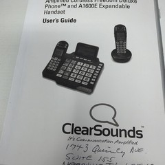 ClearSounds A1600 DECT 6.0 Amplified Cordless Base Phone System W/Handset & Manu