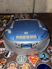 Y2K 2000s Emerson Sky Blue Radio CD Cassette Tested And Working See Links