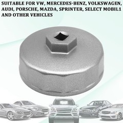 Oil Filter Wrench, Heavy Duty 74mm 14 Flutes Oil Filter Cap Wrenches Removal Too
