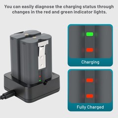 2 Pack 8000mAh Rechargeable Battery and Charger Station for Ring Doorbell 2/3+/4