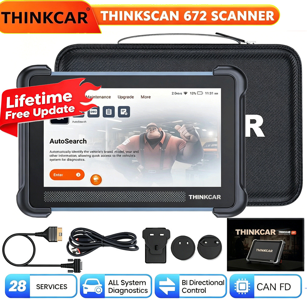 ThinkScan 672 All System Diagnose Scanner Full Bidirectional Scan CANFD 28Resets