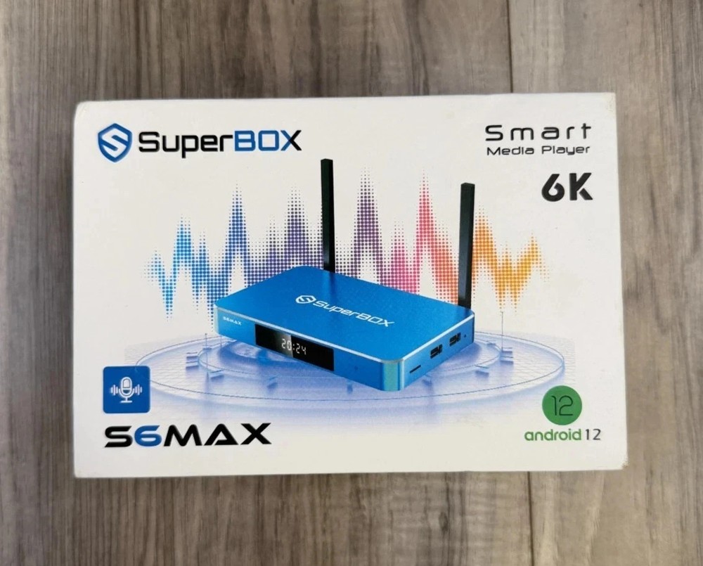 SuperBox S6 Max 6K Android TV Box 4GB 64GB WiFi 6 Media Streamer Player NEW