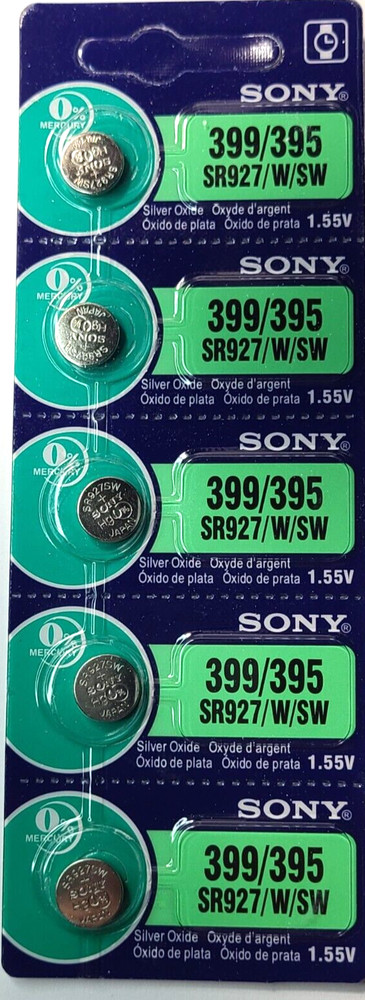 399 SONY 5PK 1.55V SILVER OXIDE (GOOD EXP 10/30) SR927 395 SR57 FREE SHIPPING