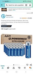 POWERMAX, 24-Count AA Batteries, Ultra Long Lasting Alkaline Battery, 10-Years