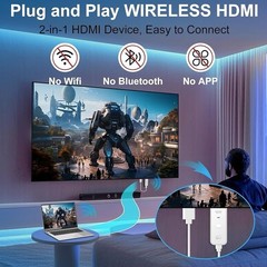 Wireless HDMI Display Dongle 1080P Adapter for Phone Laptop to TV Projector