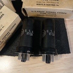 3 Pcs. RCA / Western Electric VT-134 12A6 Metal Tubes NOS New in Box US Army