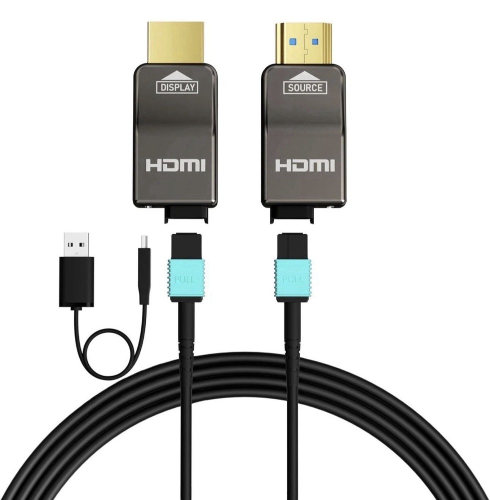 RUIPRO 8K Detachable Full Fiber Optic Armored HDMI 2.1 Cable 40FT