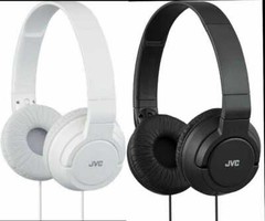 JVC HAS180 The Amazing On-Ear Headphones, White-Black Powerful Bass NEW