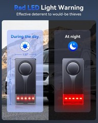 108dB Car Alarm System, Car Anti-Theft Vibration Sensor Alarm & Red Light, 2 …