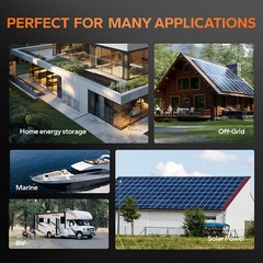 LiTime 24V 280Ah 7168Wh LiFePO4 Lithium Battery For Off-grid Solar Home Marine