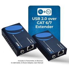 USB 2.0 Over Ethernet Extender Upto 330 Feet Power Over Cable, KVM
