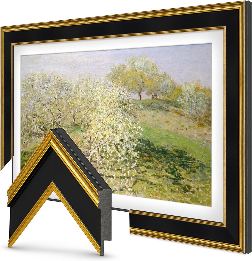 Samsung The Frame/Pro TV – Antique Gold & Black 43″ Deco TV Frame L@@K!!!