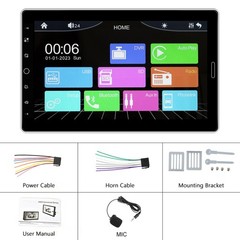 10.1” Single 1 Din Touch Rotatable Scree Car Stereo Radio Apple/Android Carplay